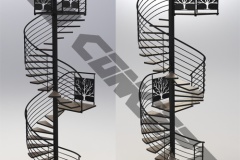 Escalier colimaçon 2 étages