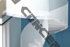 Escalier colimaçon et garde corps tôle