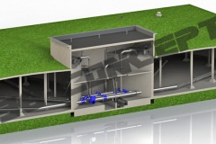 Double réservoir enterré et chambre de vannes eau potable