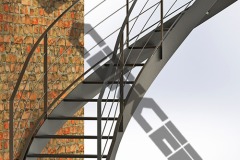 Escalier double limons et garde corps débillardé