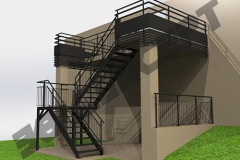 Escalier demi tournant