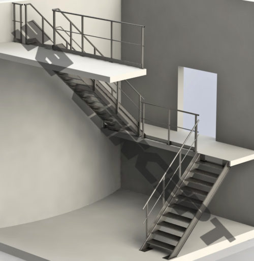 Escalier et garde corps sur mesure industriel